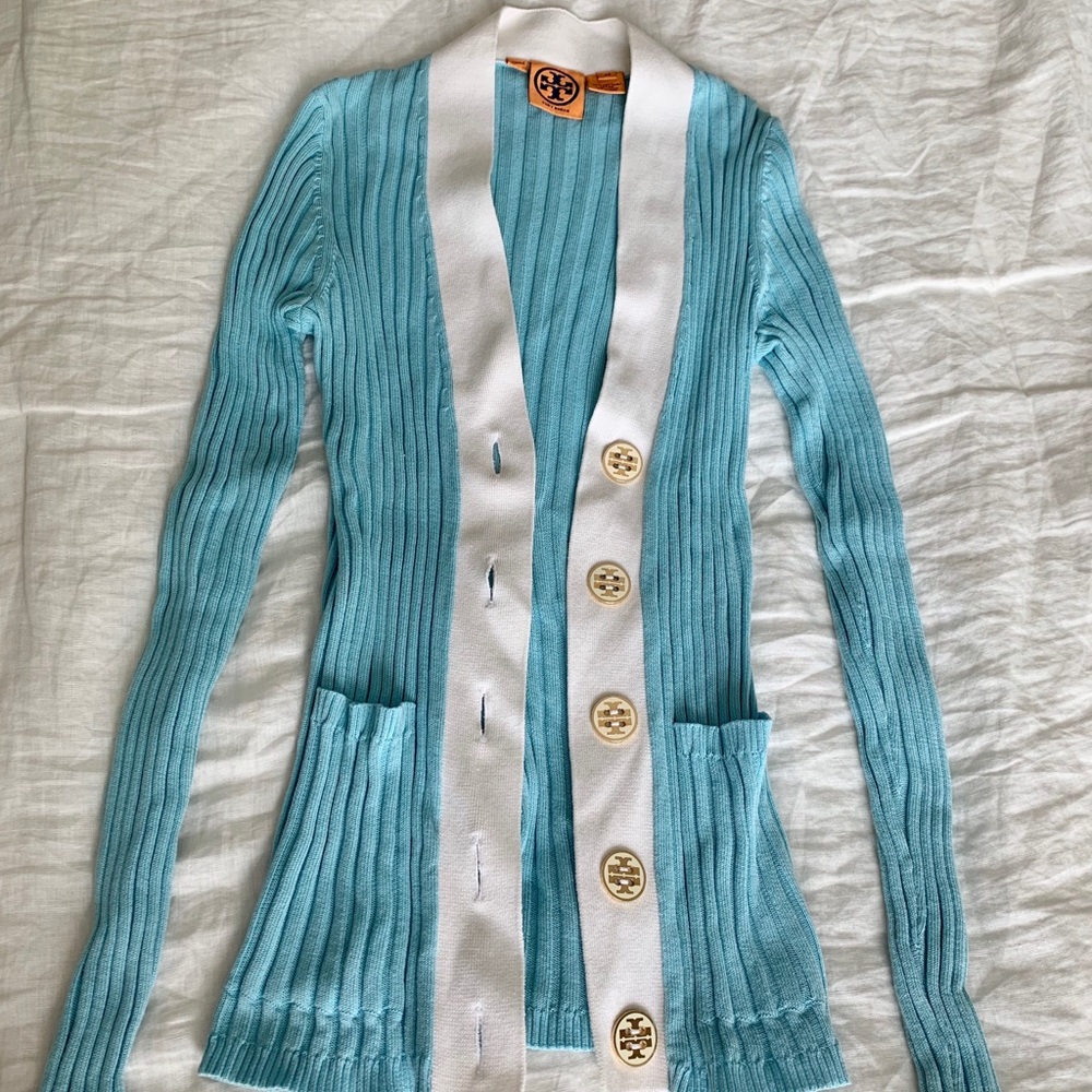 Tory Burch Aqua Sweater
